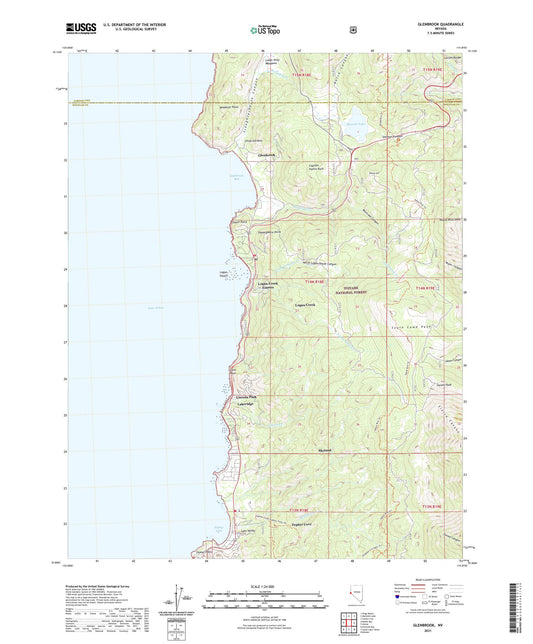 Glenbrook Nevada US Topo Map Image