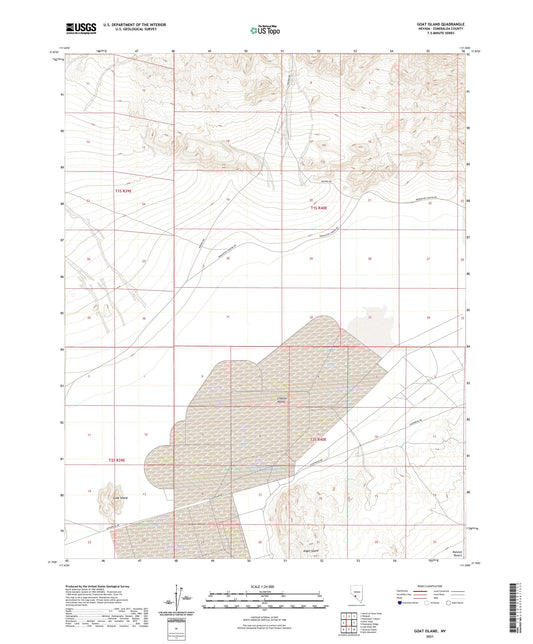 Goat Island Nevada US Topo Map Image