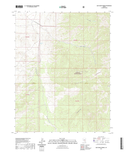 Goat Ranch Springs Nevada US Topo Map Image