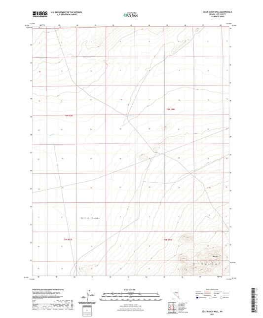 Goat Ranch Well Nevada US Topo Map Image