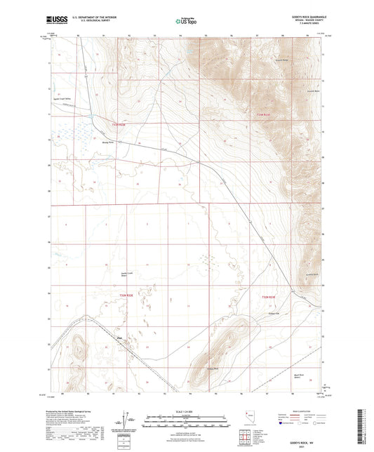 Godeys Rock Nevada US Topo Map Image