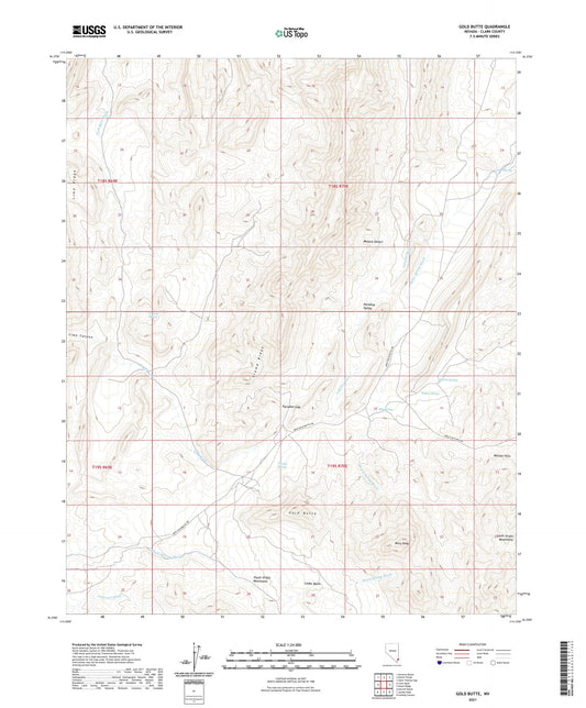 Gold Butte Nevada US Topo Map Image