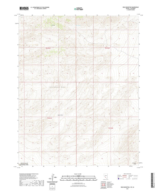 Gold Mountain Nevada US Topo Map Image
