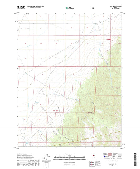 Gold Park Nevada US Topo Map Image