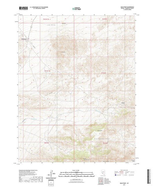 Gold Point Nevada US Topo Map Image
