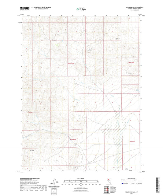 Goldbanks Hills Nevada US Topo Map Image