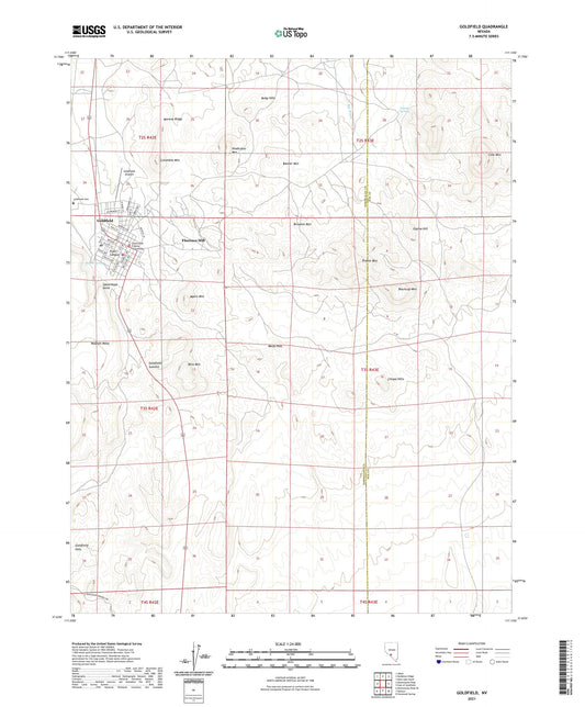 Goldfield Nevada US Topo Map Image