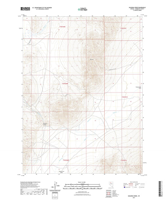 Goldrun Creek Nevada US Topo Map Image