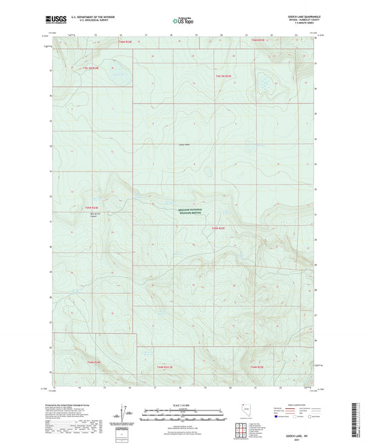 Gooch Lake Nevada US Topo Map Image