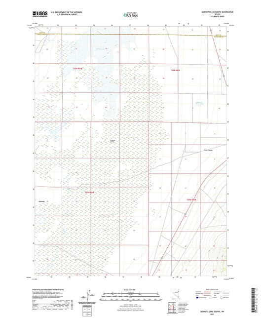 Goshute Lake South Nevada US Topo Map Image