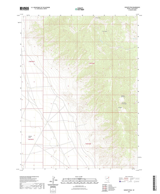 Goshute Peak Nevada US Topo Map Image