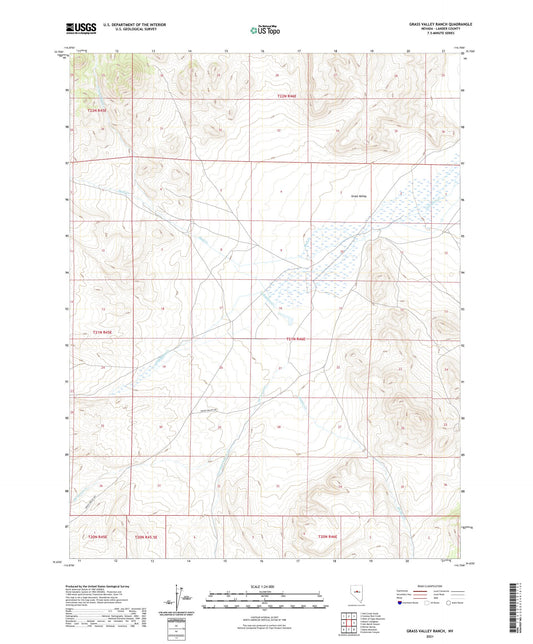 Grass Valley Ranch Nevada US Topo Map Image