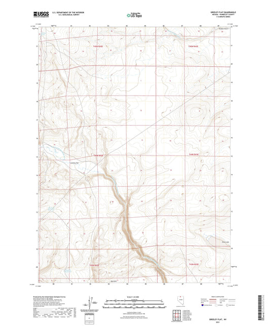 Greeley Flat Nevada US Topo Map Image