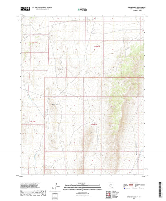 Green Springs NW Nevada US Topo Map Image