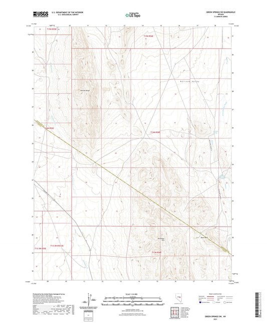 Green Springs SW Nevada US Topo Map Image