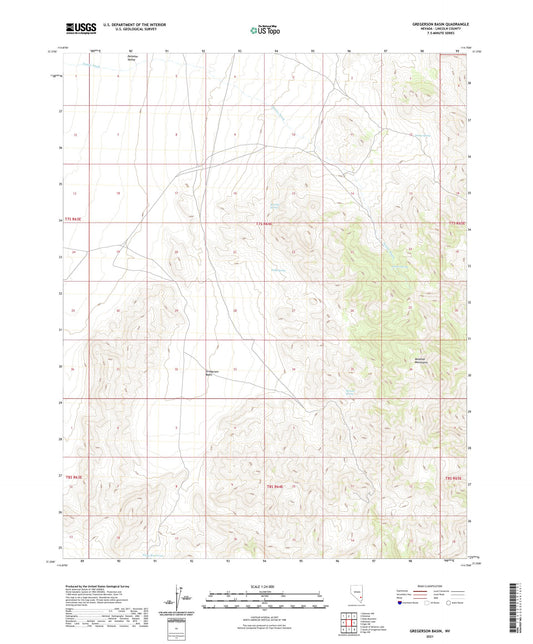 Gregerson Basin Nevada US Topo Map Image