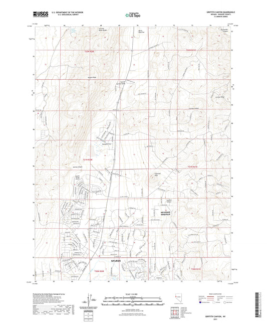Griffith Canyon Nevada US Topo Map Image
