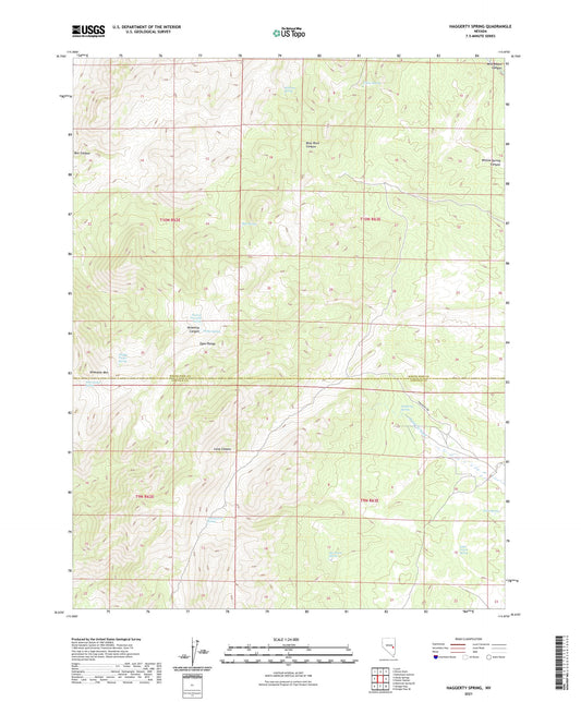 Haggerty Spring Nevada US Topo Map Image
