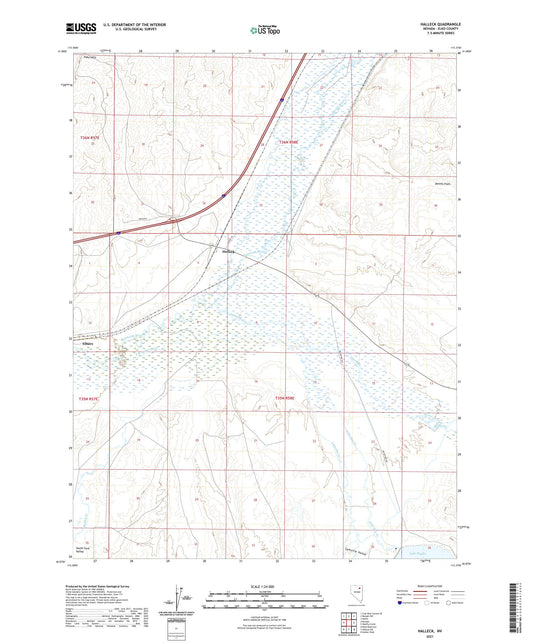 Halleck Nevada US Topo Map Image
