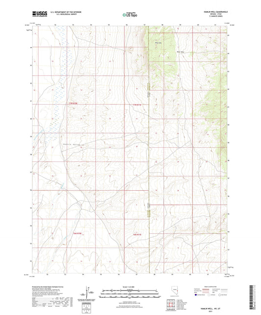 Hamlin Well Nevada US Topo Map Image