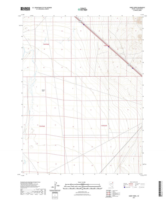 Hardy Creek Nevada US Topo Map Image