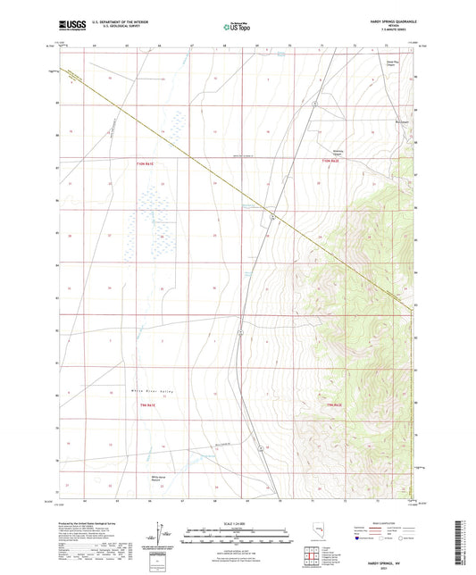 Hardy Springs Nevada US Topo Map Image
