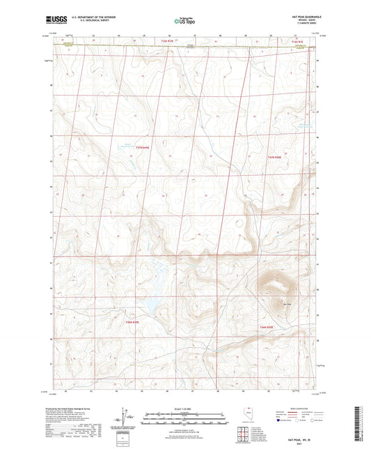 Hat Peak Nevada US Topo Map Image