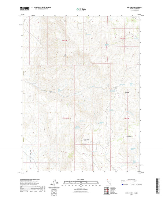 Hays Canyon Nevada US Topo Map Image
