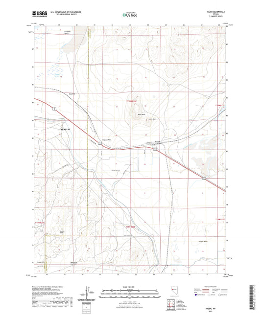Hazen Nevada US Topo Map Image
