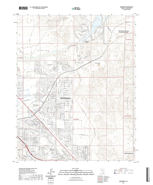 Henderson Nevada US Topo Map Image