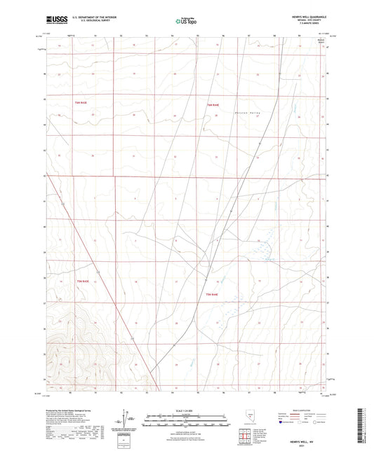 Henrys Well Nevada US Topo Map Image