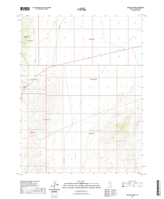 Hickison Summit Nevada US Topo Map Image