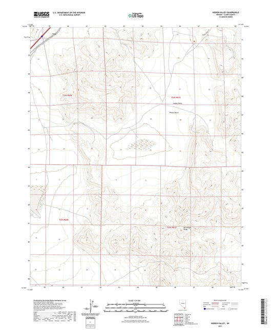 Hidden Valley Nevada US Topo Map Image