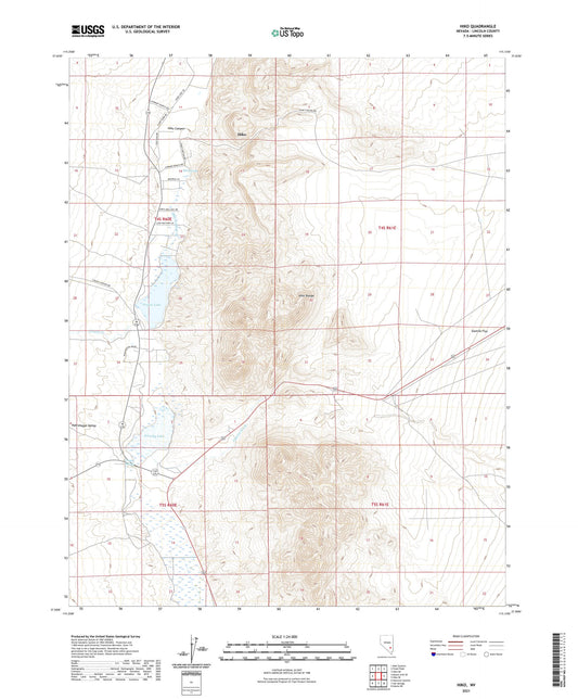 Hiko Nevada US Topo Map Image