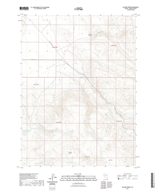 Hillside Spring Nevada US Topo Map Image