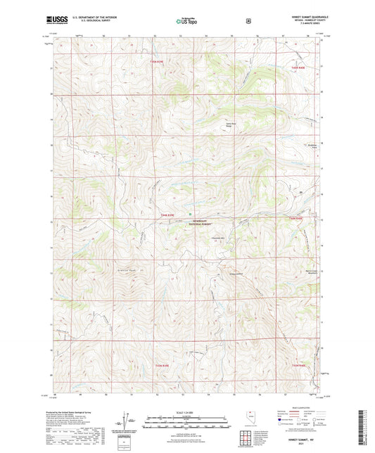 Hinkey Summit Nevada US Topo Map Image