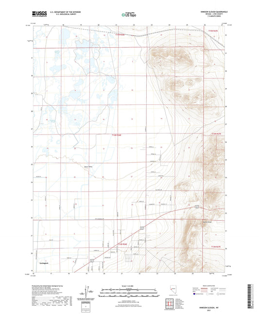 Hinkson Slough Nevada US Topo Map Image