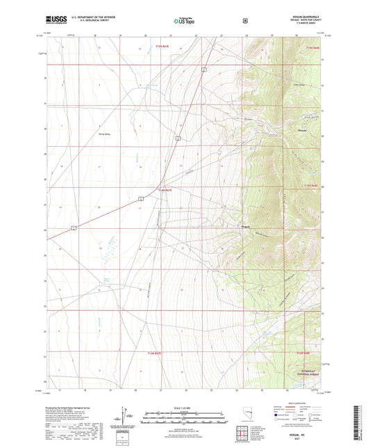 Hogum Nevada US Topo Map Image