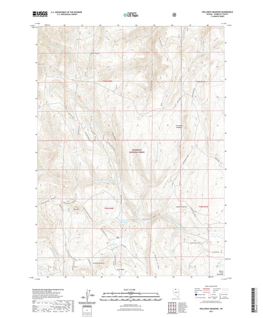 Holloway Meadows Nevada US Topo Map Image