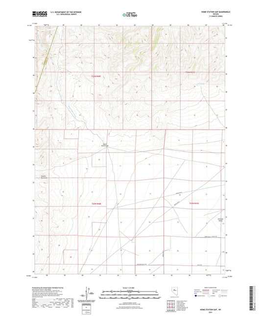 Home Station Gap Nevada US Topo Map Image
