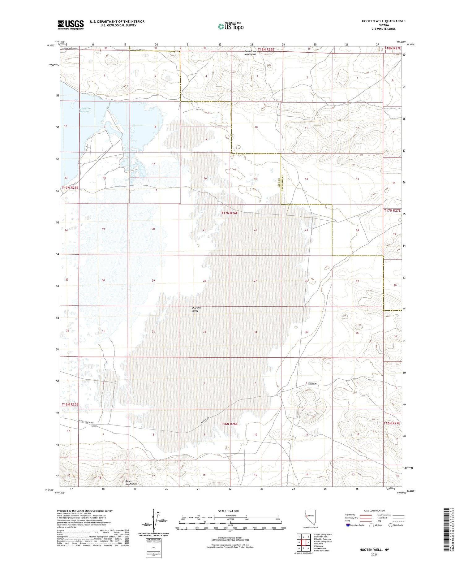Hooten Well Nevada US Topo Map Image