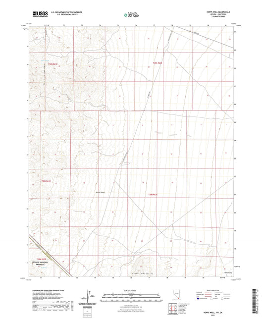 Hopps Well Nevada US Topo Map Image