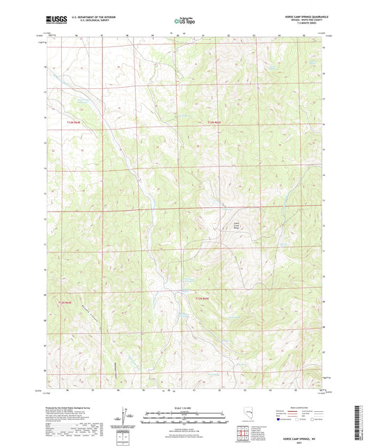 Horse Camp Springs Nevada US Topo Map Image