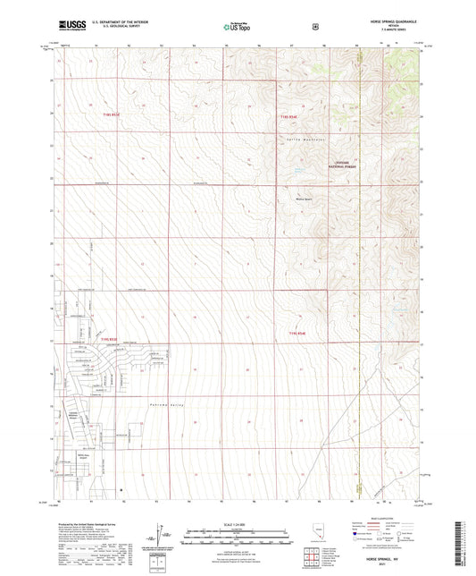 Horse Springs Nevada US Topo Map Image