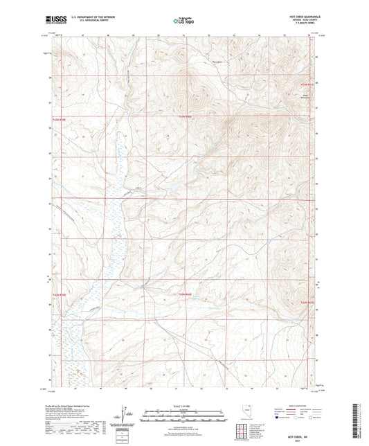Hot Creek Nevada US Topo Map Image