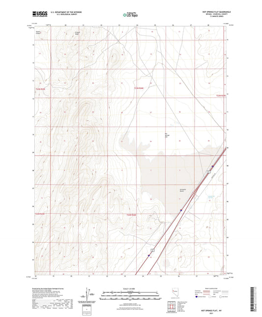 Hot Springs Flat Nevada US Topo Map Image