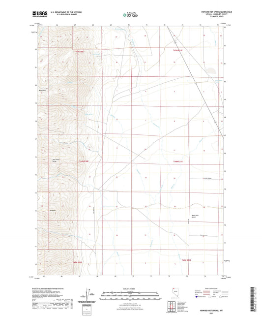 Howard Hot Spring Nevada US Topo Map Image