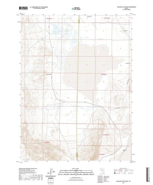Hualapai Flat South Nevada US Topo Map Image