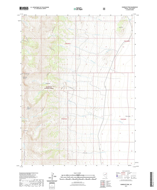 Humboldt Peak Nevada US Topo Map Image