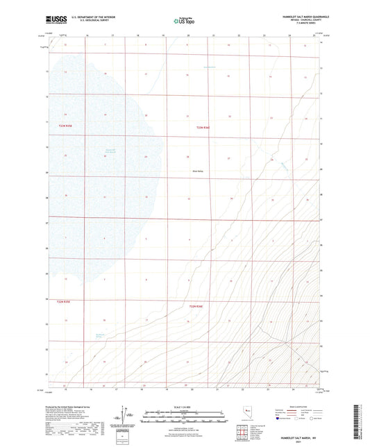 Humboldt Salt Marsh Nevada US Topo Map Image